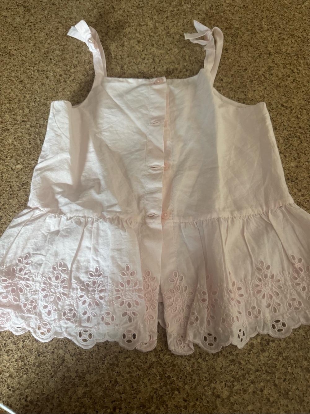GAP Light Pink Eyelet Tie-Strap Girls' Camisole Top